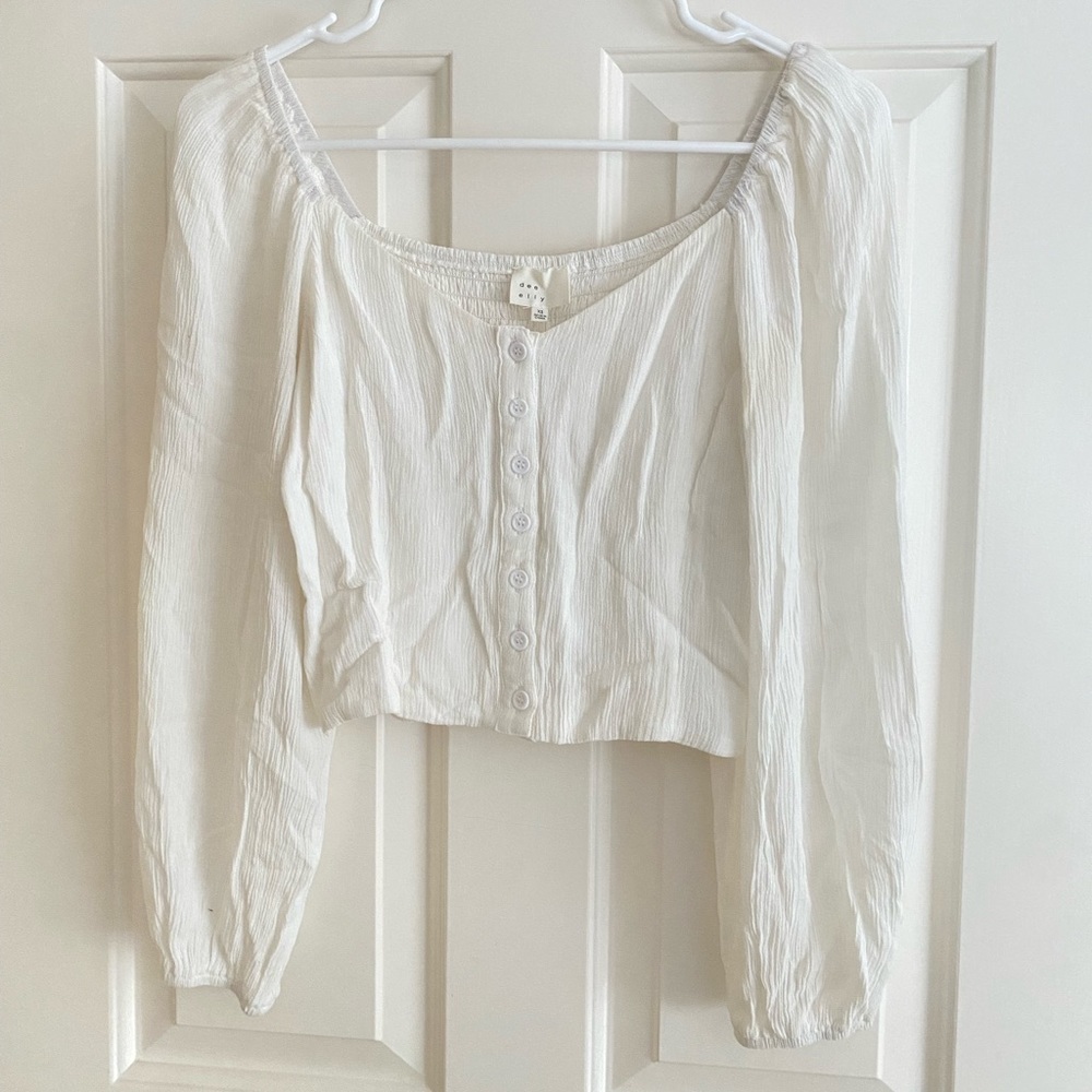Dee Elly White Blouse Top